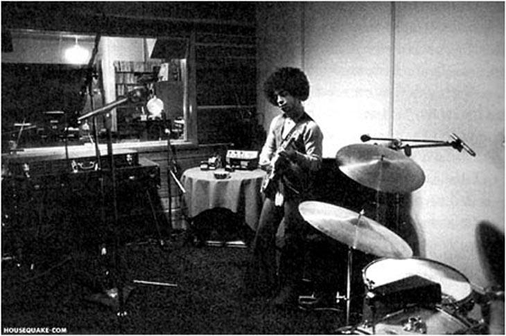 Prince en el estudio en los 70.