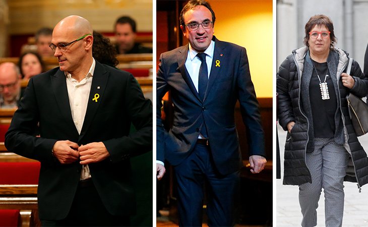 Raül Romeva, Josep Rull y Dolors Bassa