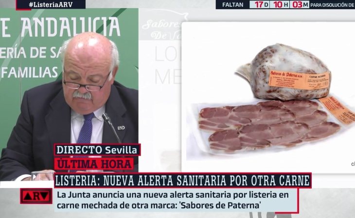 La Junta de Andalucía y su consejero destacan la agilidad competente a las autoridades sanitarias al decretar la alerta relativa a la carne de 'Sabores Paterna'