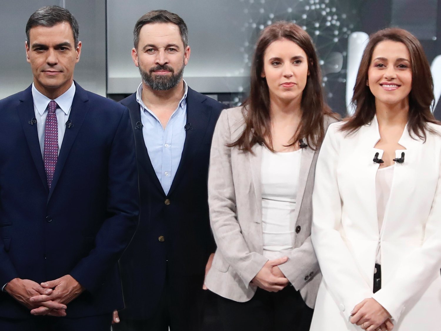 Pedro Sánchez, Santiago Abascal, Inés Arrimadas e Irene Montero, los políticos más follables