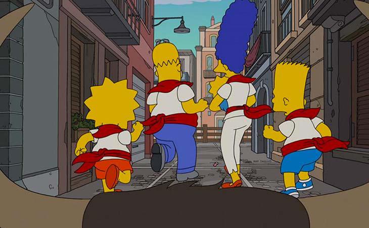 Los Simpson en los Sanfermines