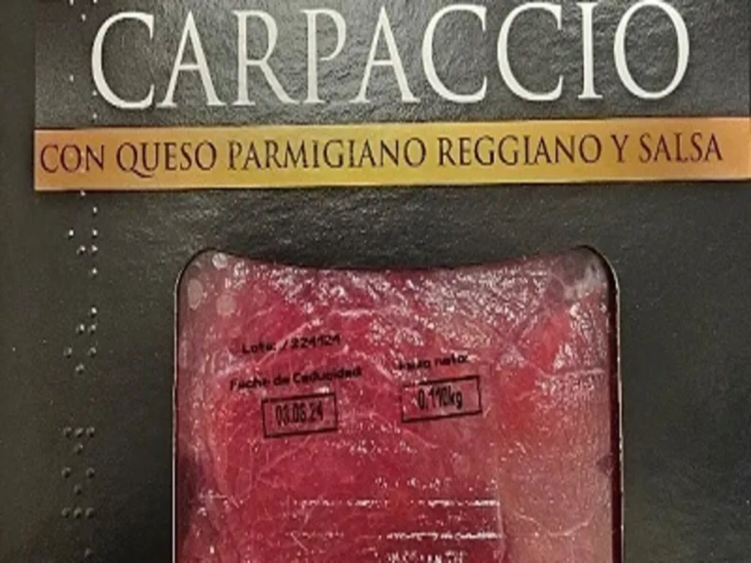Alerta alimentaria: detectan Salmonella en carpaccio procedente de España