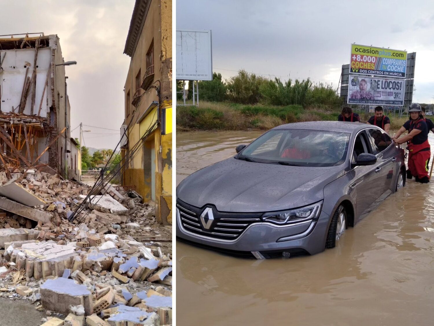 Los vídeos e imágenes más impactantes de las lluvias torrenciales que afectan a Murcia