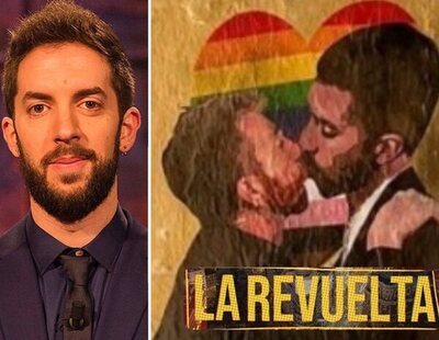 'La Revuelta' se promociona con beso de Broncano y Motos ante la bandera LGTBI: "No tiene gracia"