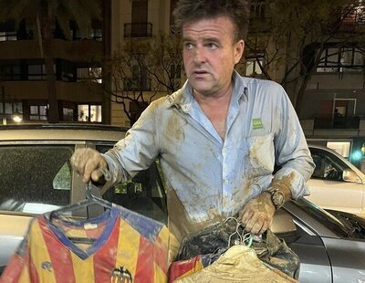 Un hombre arriesga su vida en plena DANA para recuperar unas camisetas del Valencia CF