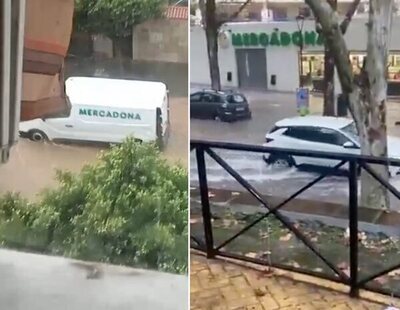 Críticas a Mercadona: abre en plena DANA en Málaga y sus repartidores trabajan en la calle