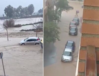 Alerta por temporal en Murcia: piden no salir a la calle y las riadas arrastran coches