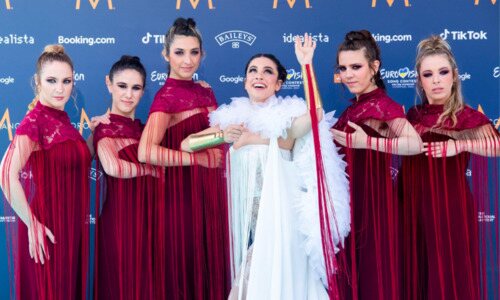 Blanca Paloma en la Alfombra Turquesa de Eurovisión