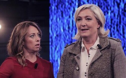 Meloni y Le Pen han crecido alimentando discursos eurófobos