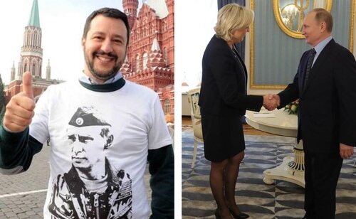 Visitas de Salvini y Le Pen en el Kremlin