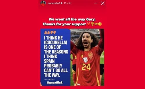 Publicación de Marc Cucurella en Instagram