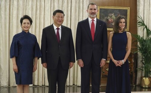 Xi Jinping y El Rey de España Felipe VI