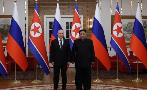 Putin y Kim Jong-Un reunidos