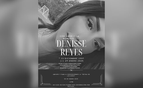 Cartel exigiendo justicia para Denisse Reyes