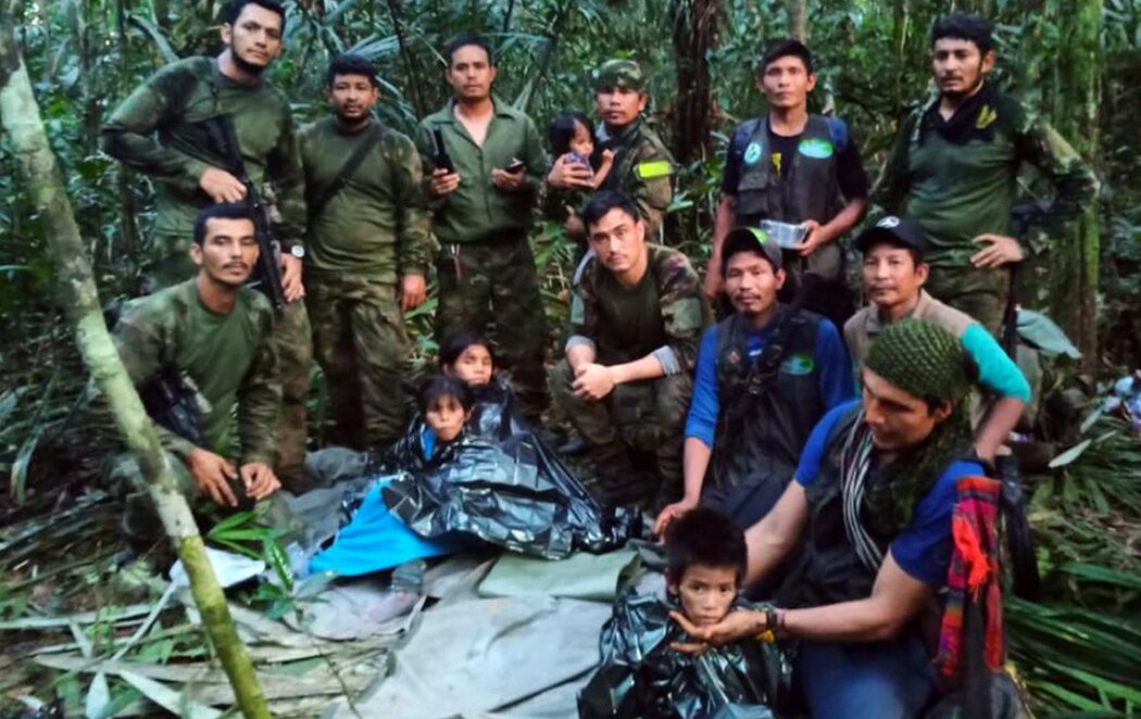 Hallan con vida a los cuatro niños desaparecidos hace más de un mes en la selva de Colombia