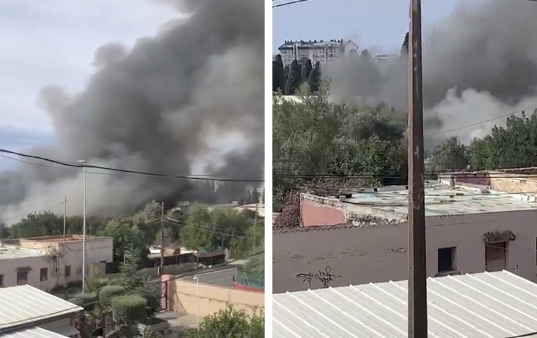 Un incendio junto al cementerio de Castellón provoca varias explosiones