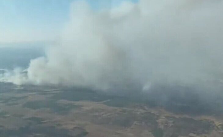 Un incendio en León activa a la UME, provoca desalojos y se investiga un posible implicado