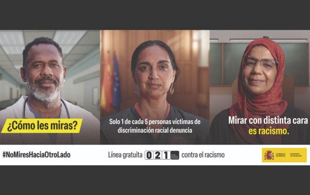 "No mires hacia otro lado": Igualdad lanza una campaña contra el racismo y la necesidad de denunciar